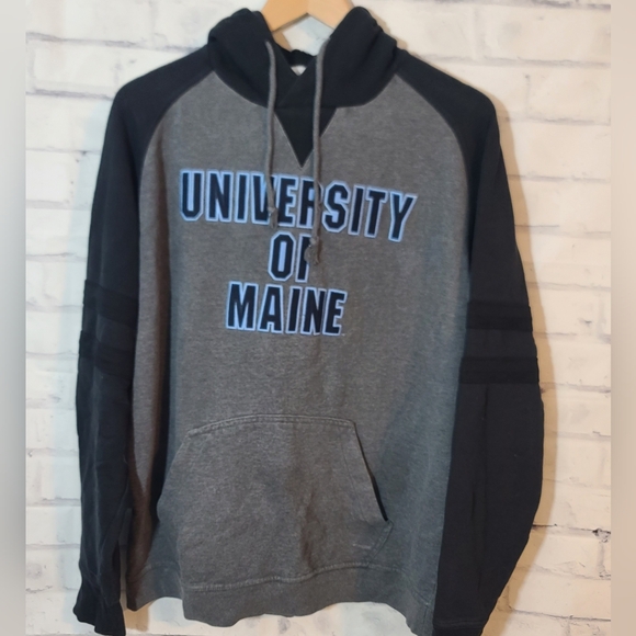 Champion Other - University of Maine Gray and Black Hoodie